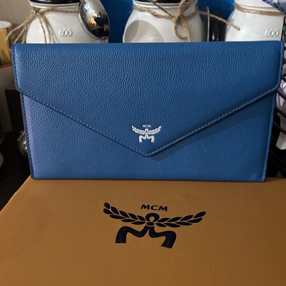 MCM Blue Leather Wallet - Picture 2 of 8